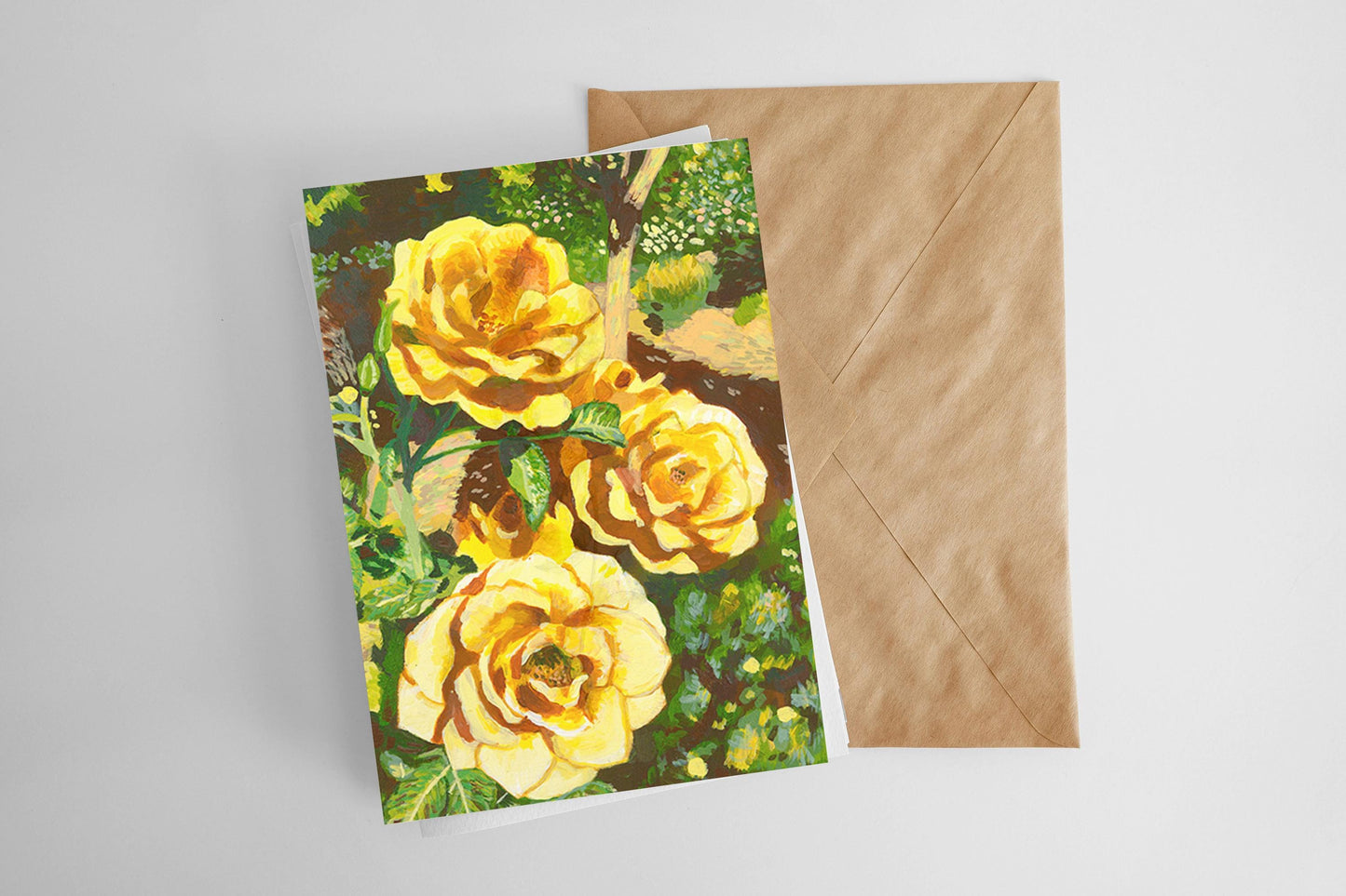 Yellow Roses Greeting Card