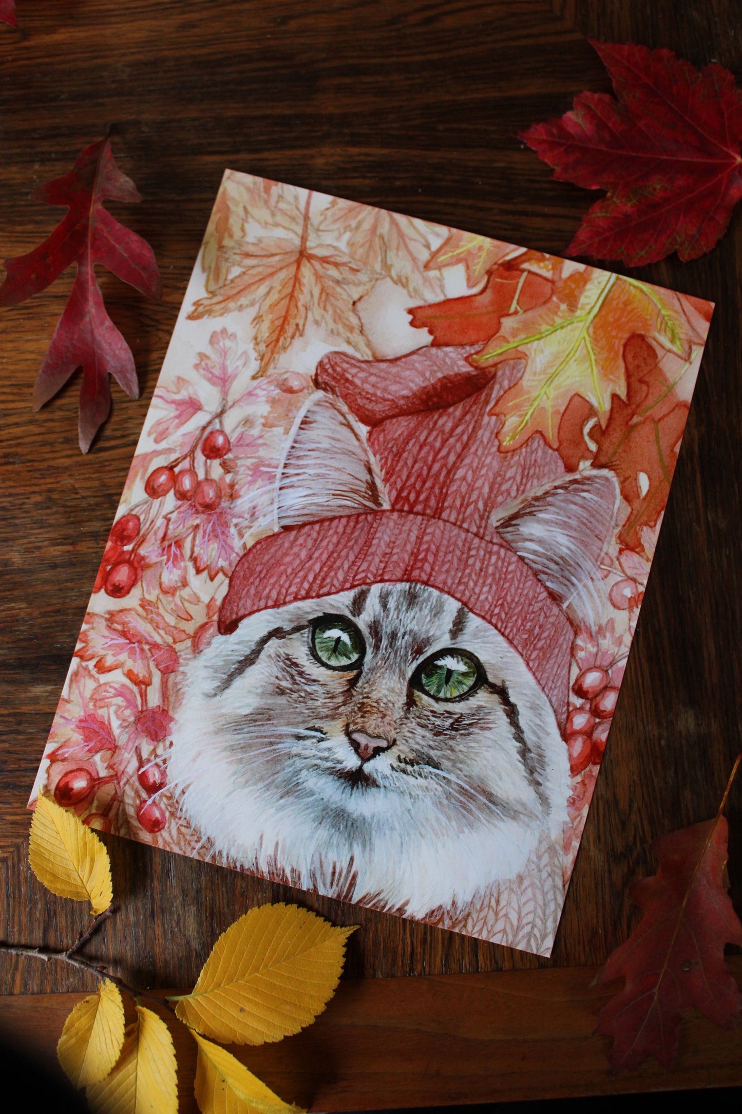 Autumn Cat Art Prints