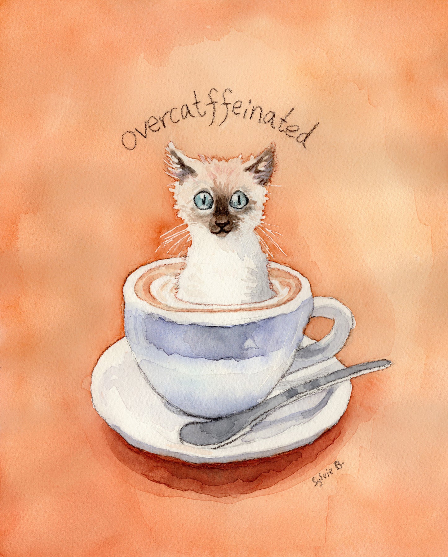 Overcatffeinated Print 8x10