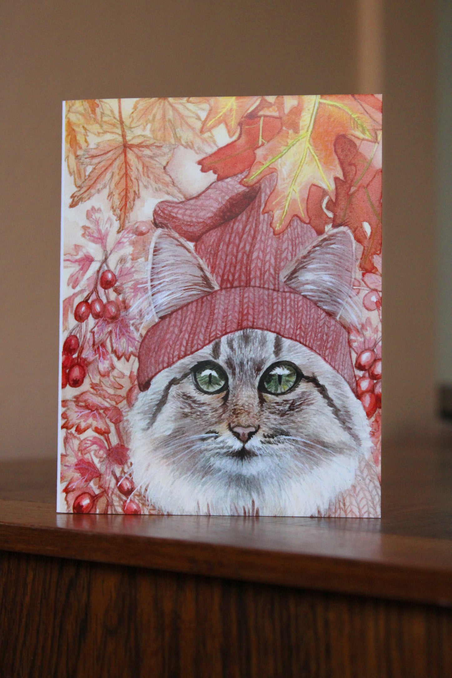 Autumn Cat Greeting Cards