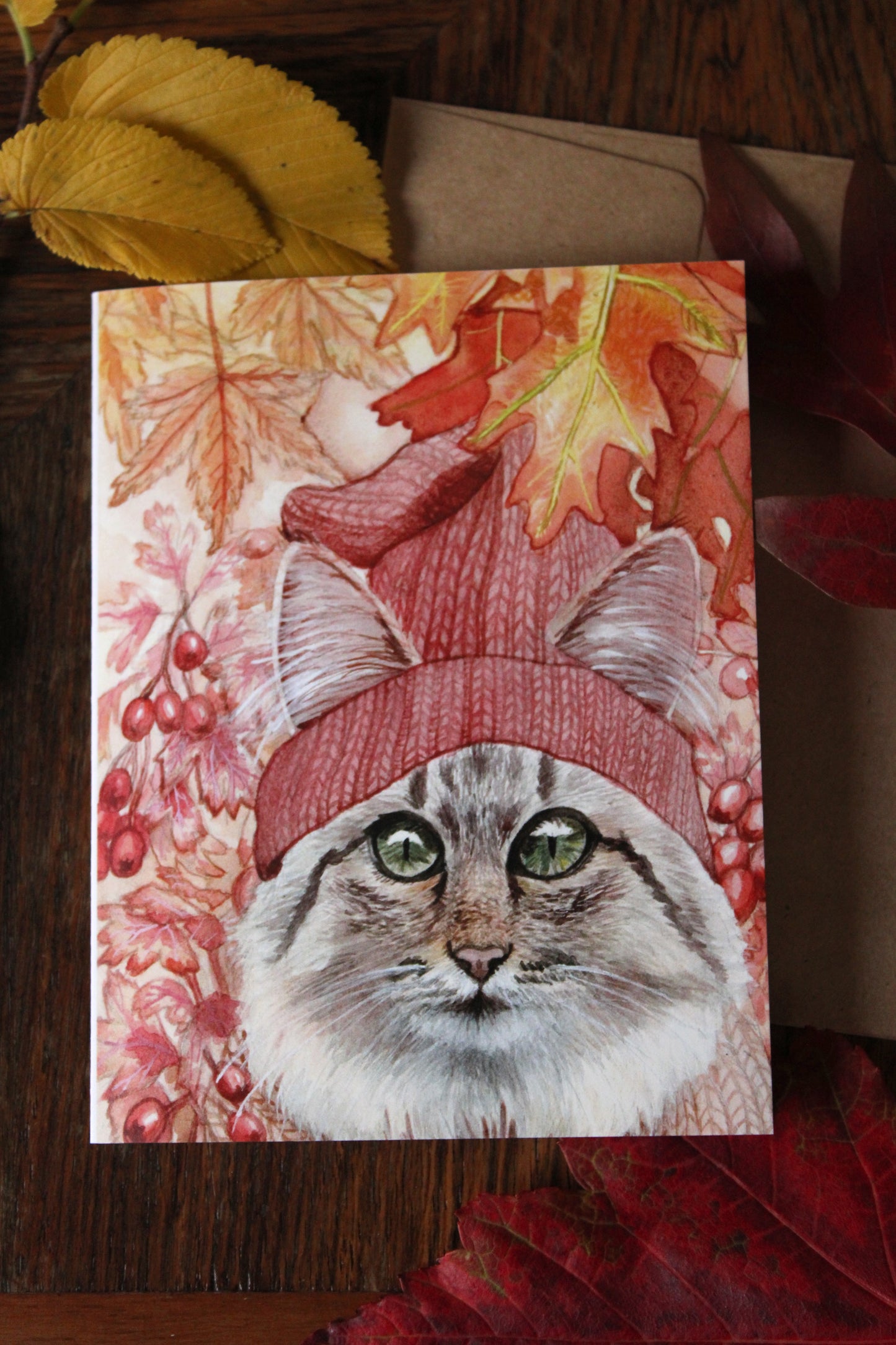 Autumn Cat Greeting Cards