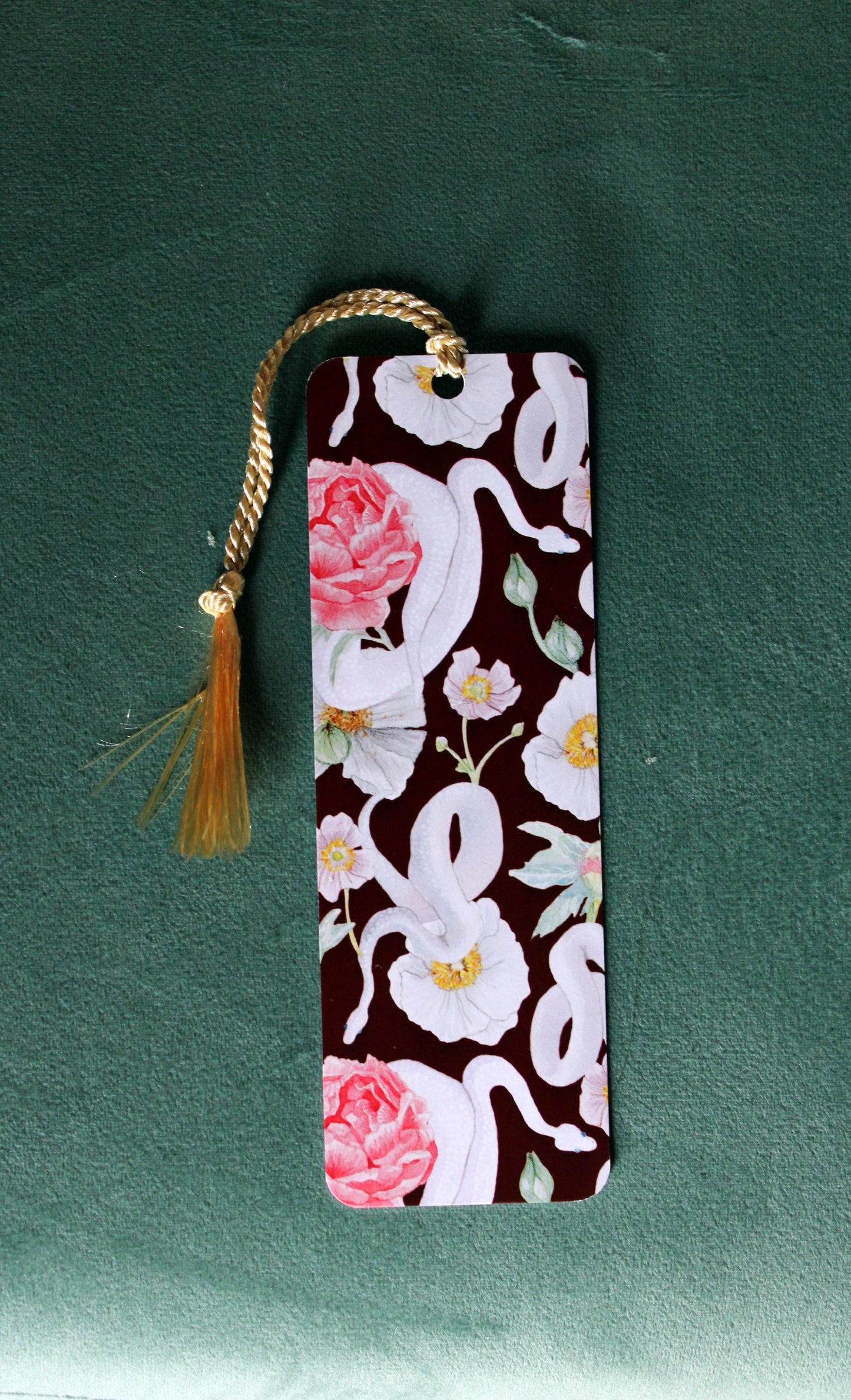 White Python floral bookmarks