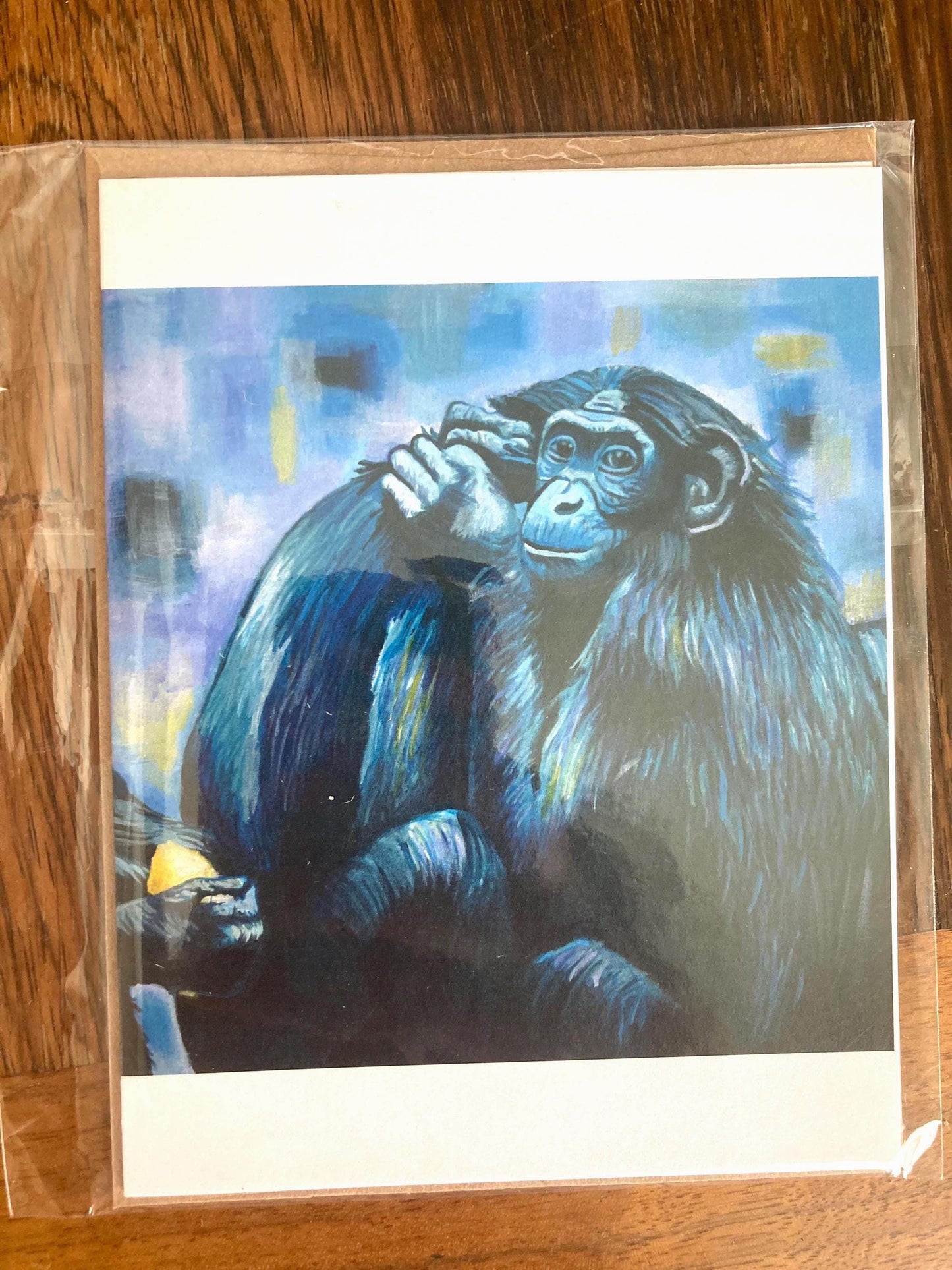 Bonobos in Blue Greeting Card