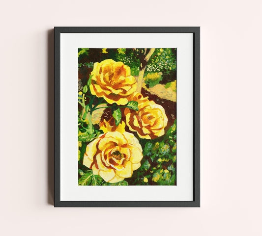 Yellow Roses 8.5x11 Print