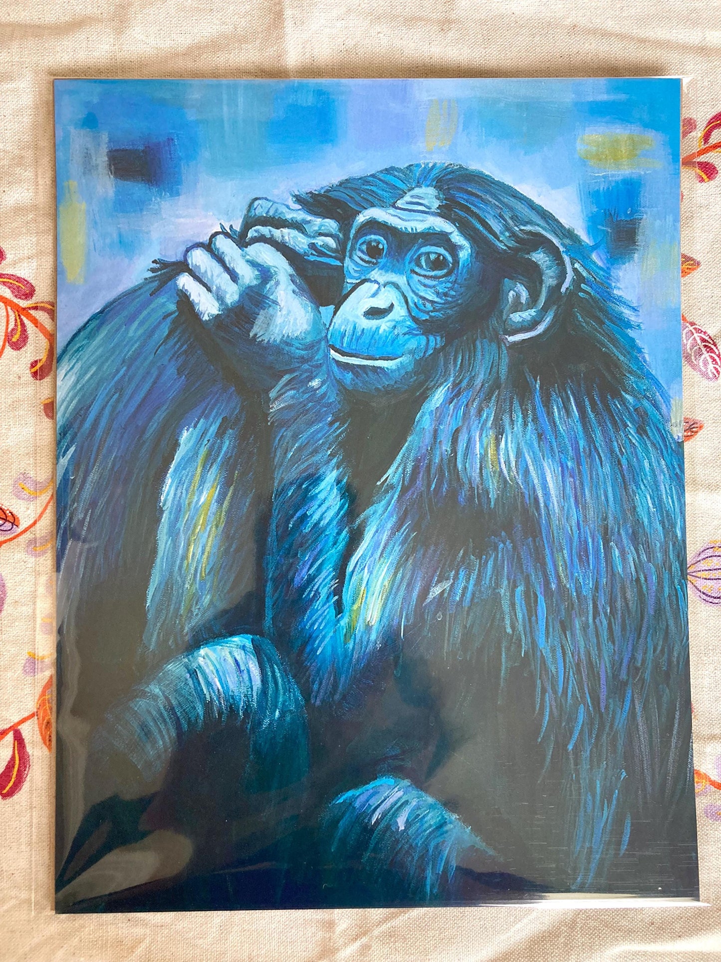 Bonobos in Blue 8.5x11 Print