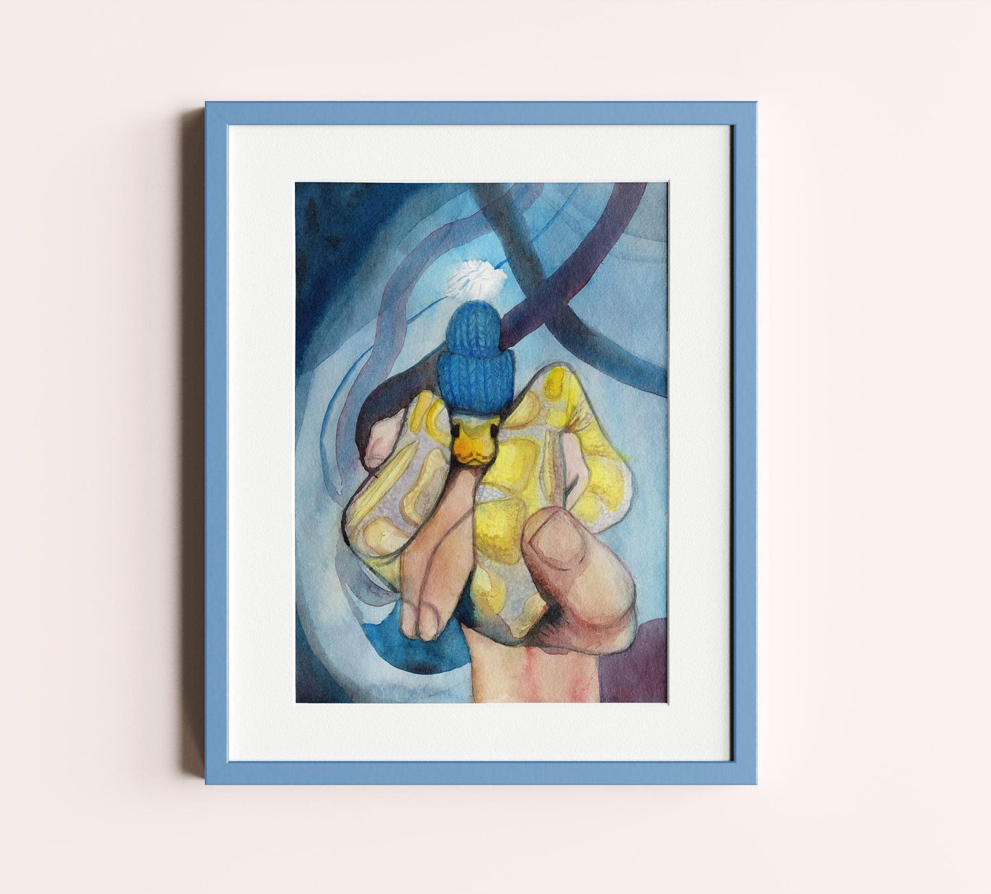 Ball python in a Hat 8.5x11 Print