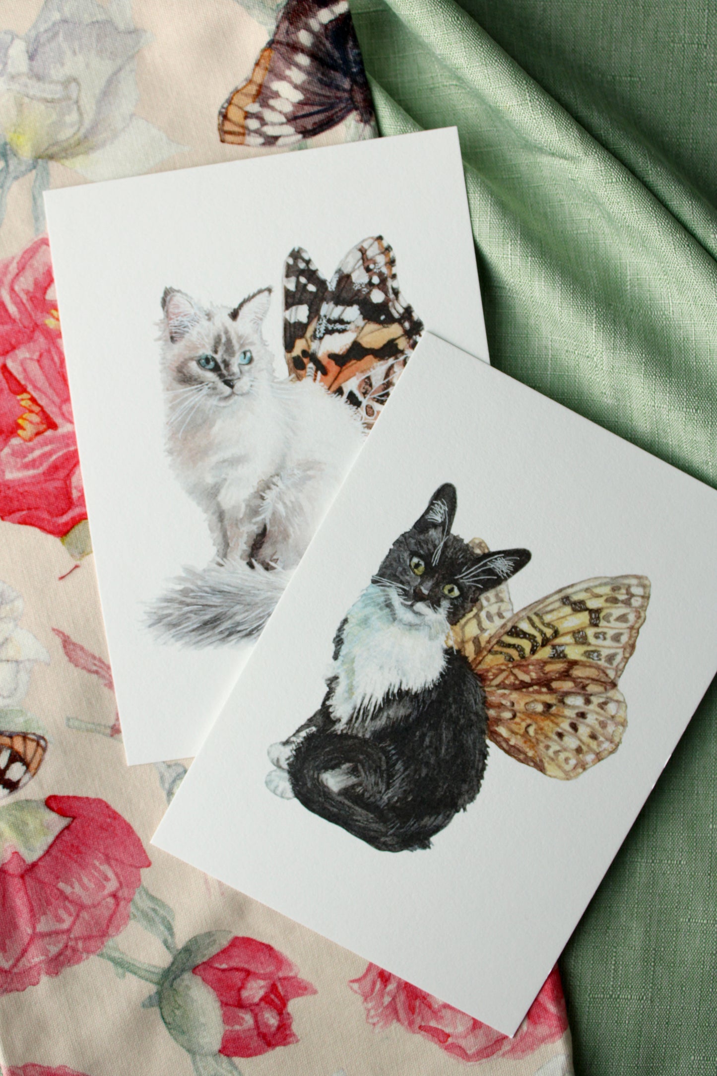 White fairy cat 5x7 print
