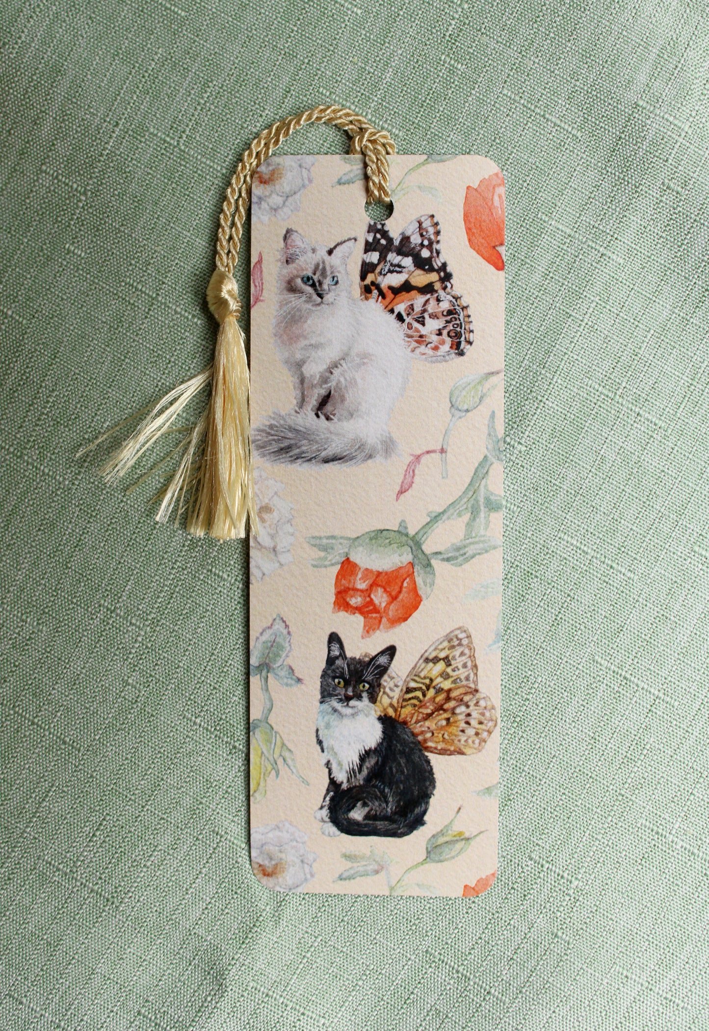 Peach Fairy Cat Bookmarks