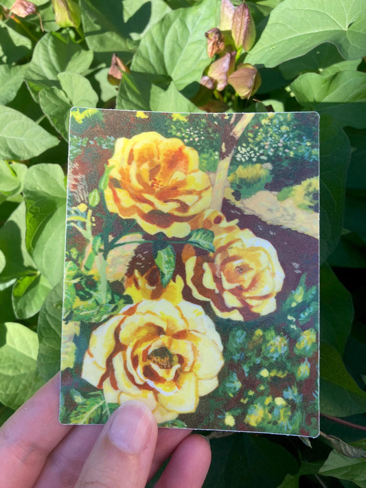 Yellow roses stickers