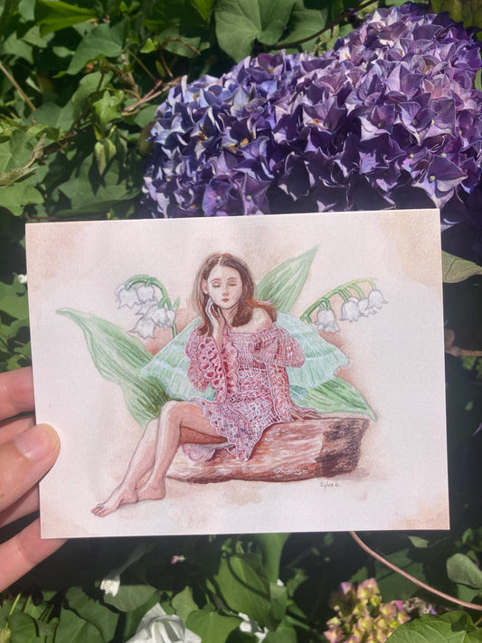 Lily of the Valley Fairy Greeting Card