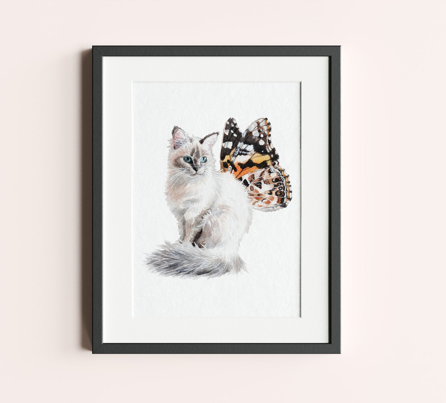 White fairy cat 5x7 print
