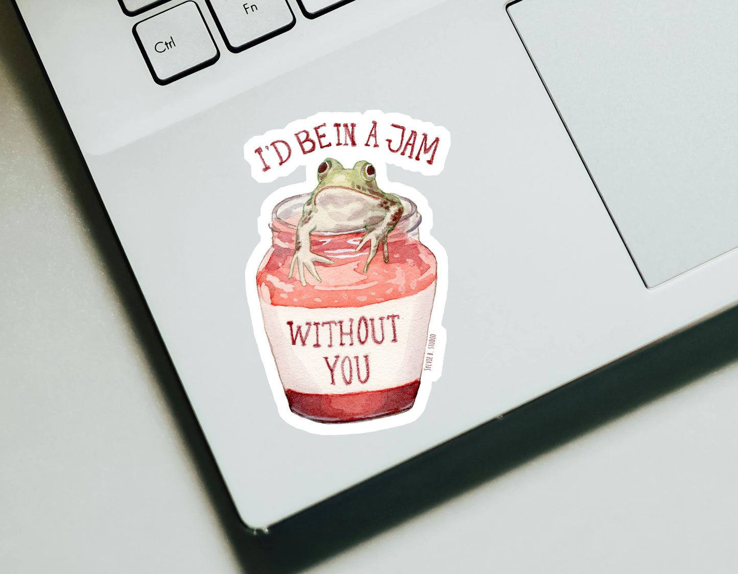 I'd Be in a Jam Without You Frog Sticker
