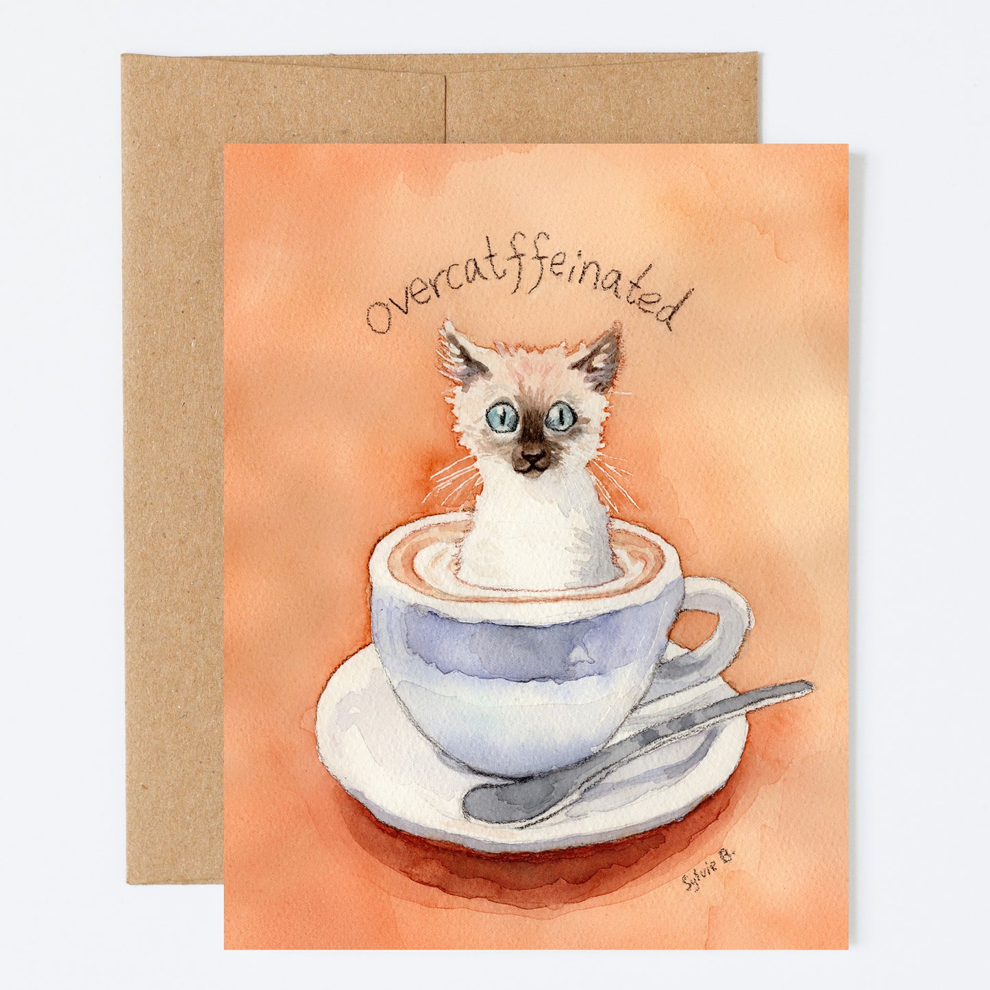 Overcatffeinated Greeting Card