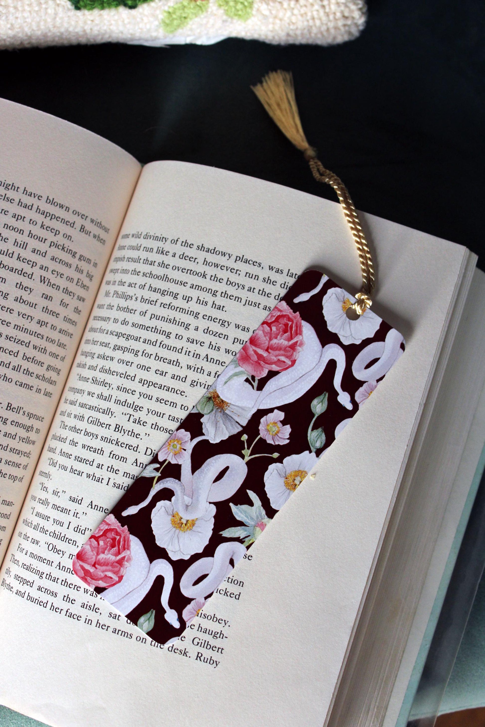 White Python floral bookmarks