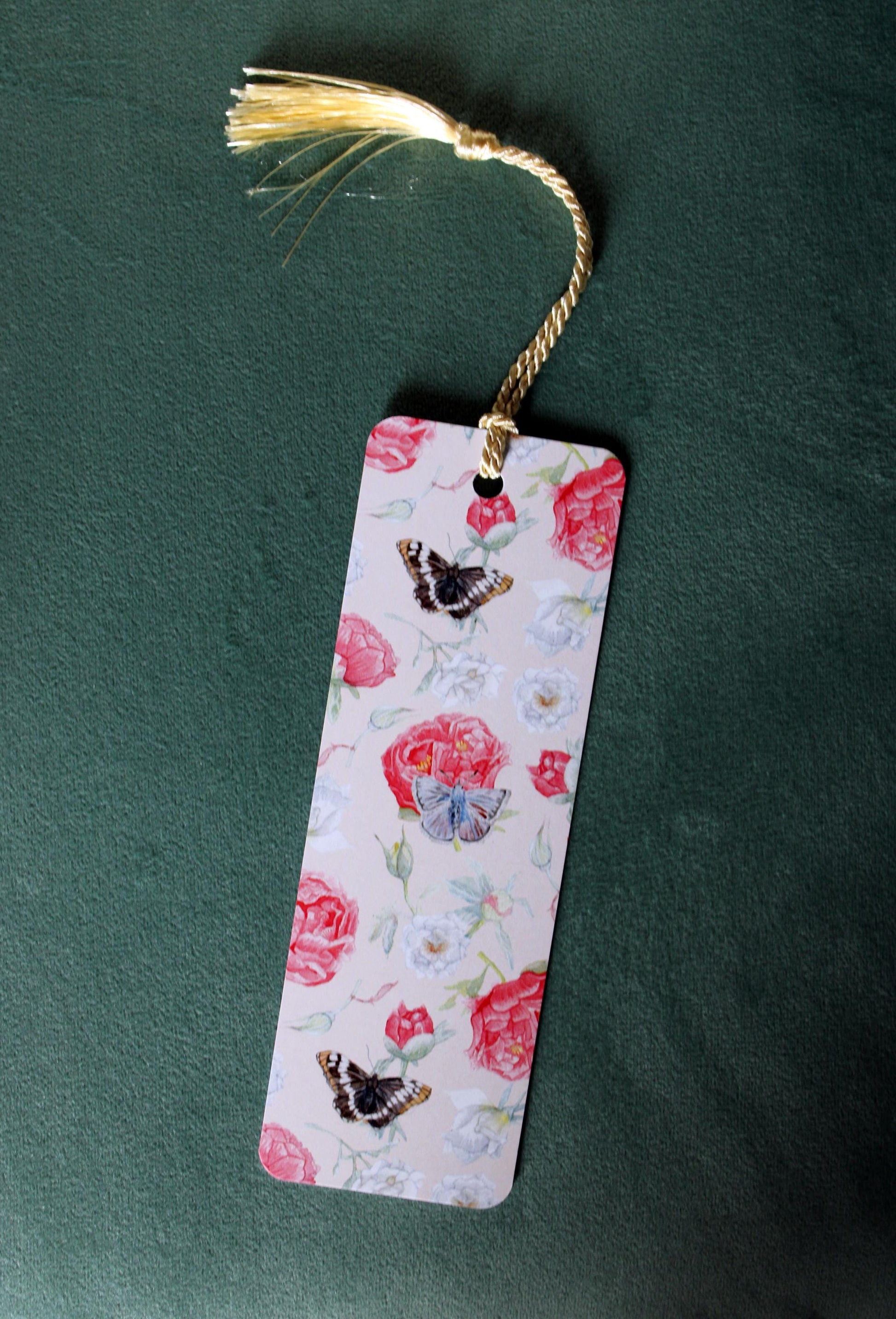 Peony Butterfly Bookmark