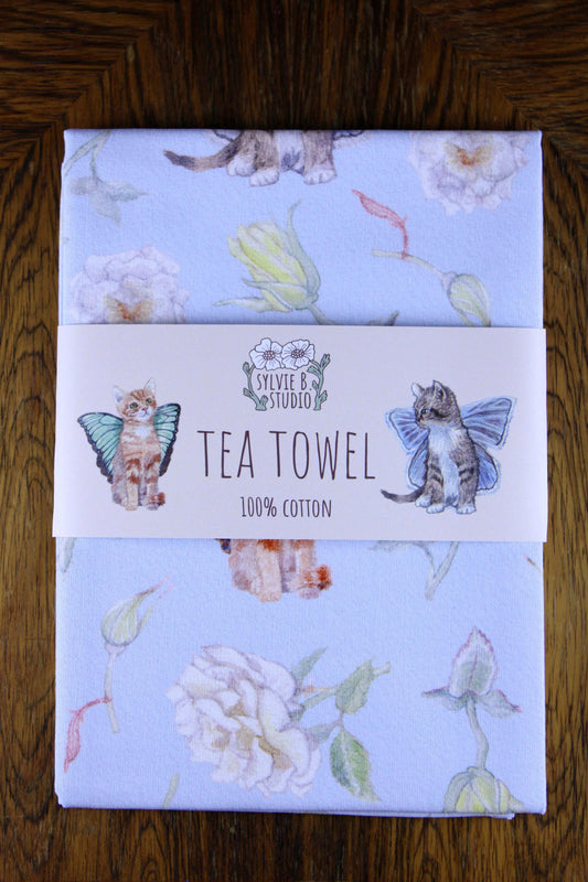 Fairy Cat Tea Towel